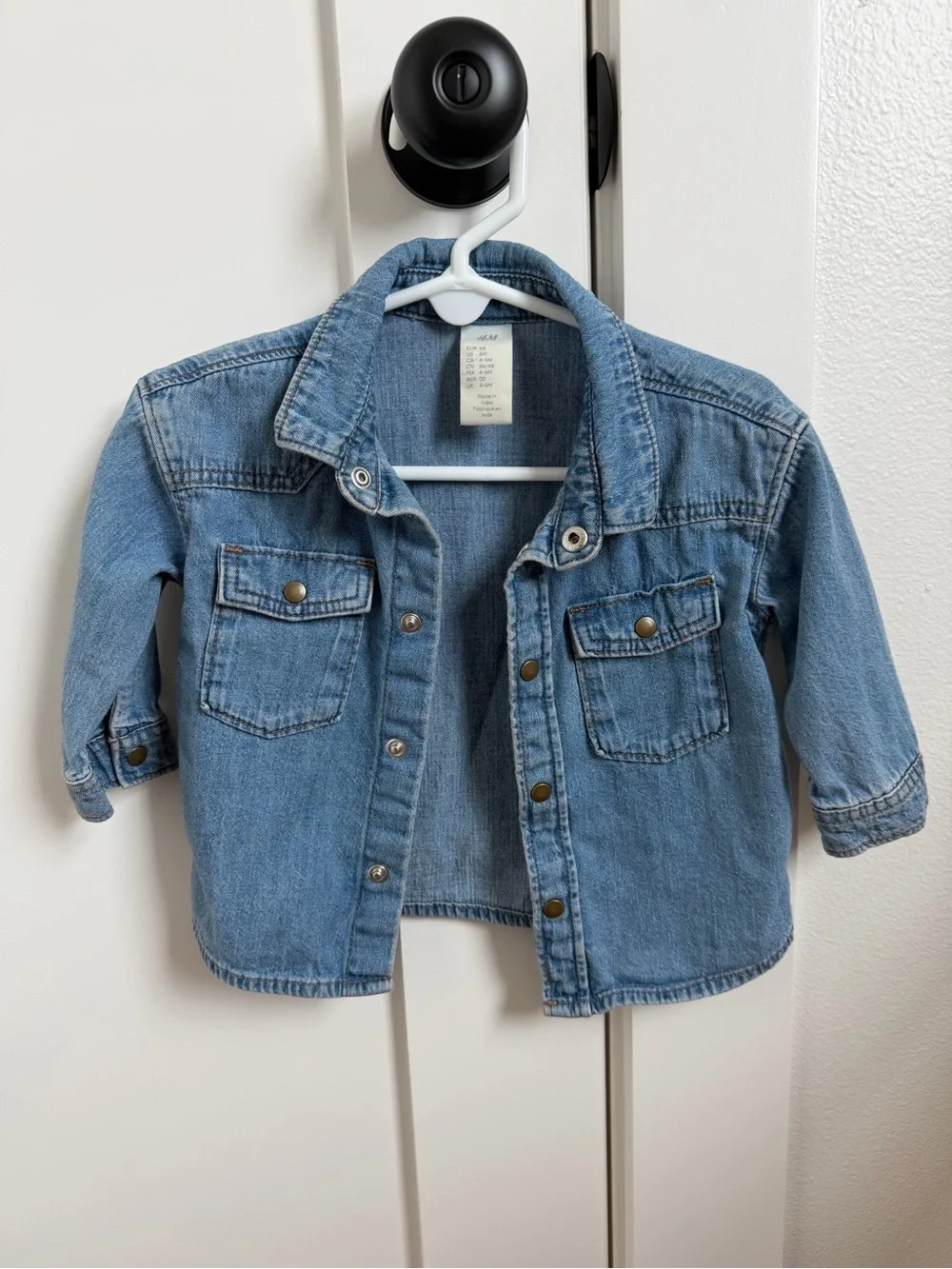 H&M Kids Light Blue Denim Jacket with Button Front